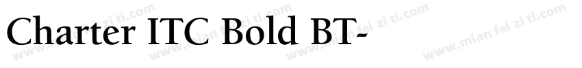 Charter ITC Bold BT字体转换